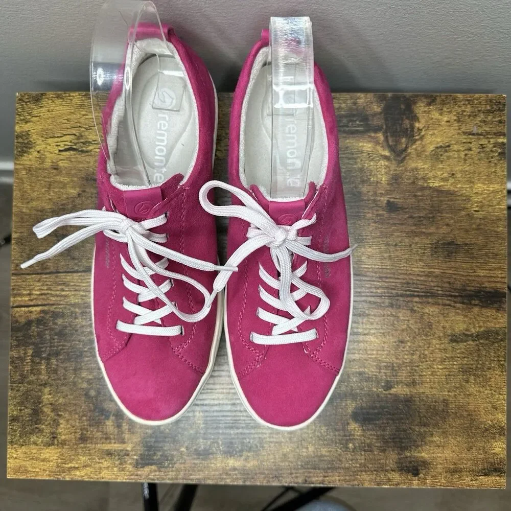 Remonte Sneaker Comfort Suede Trainer Women's Size 38 Pink Leather Upper Comfort